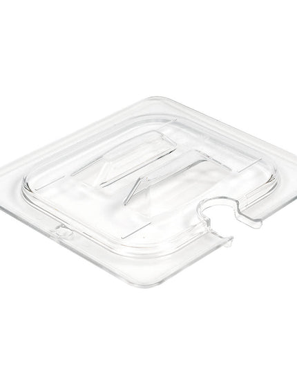 Cambro 60CWCHN135 Camwear Nắp Khay Đựng Thực Phẩm - Cỡ 1/6, Có Rãnh Tay Cầm, Trong Suốt