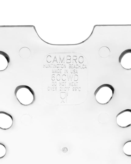 Cambro 60CWD135 Camwear Khay Ráo Nước Khay Đựng Thực Phẩm - Kích Thước 1/6, Trong Suốt