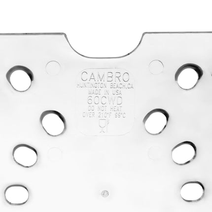 Cambro 60CWD135 Camwear Khay Ráo Nước Khay Đựng Thực Phẩm - Kích Thước 1/6, Trong Suốt