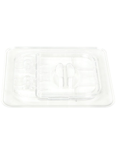 Cambro 60CWL135 FlipLid Nắp Khay Thực Phẩm - Kích Thước 1/6, Bản Lề, Trong Suốt