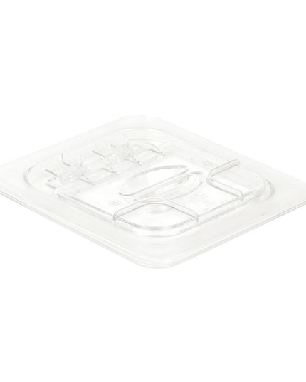 Cambro 60CWL135 FlipLid Nắp Khay Thực Phẩm - Kích Thước 1/6, Bản Lề, Trong Suốt