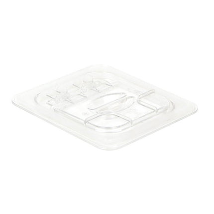 Cambro 60CWL135 FlipLid Nắp Khay Thực Phẩm - Kích Thước 1/6, Bản Lề, Trong Suốt