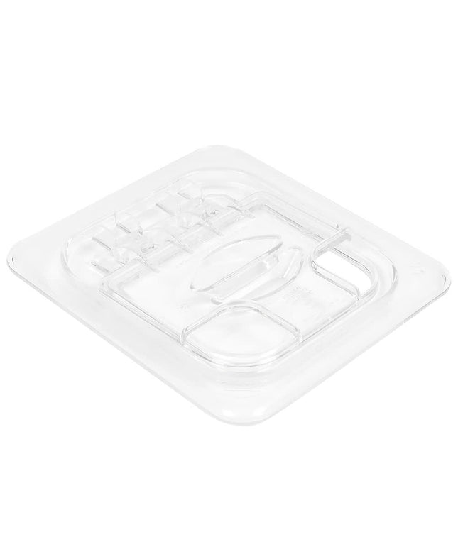 Nắp Khay Thực Phẩm FlipLid Cambro 60CWLN135 - Kích Thước 1/6, Có Rãnh, Bản Lề, Trong Suốt