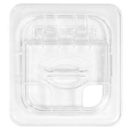 Nắp Khay Thực Phẩm FlipLid Cambro 60CWLN135 - Kích Thước 1/6, Có Rãnh, Bản Lề, Trong Suốt