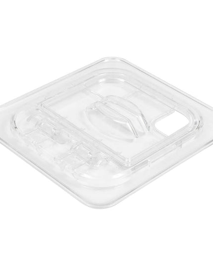 Nắp Khay Thực Phẩm FlipLid Cambro 60CWLN135 - Kích Thước 1/6, Có Rãnh, Bản Lề, Trong Suốt