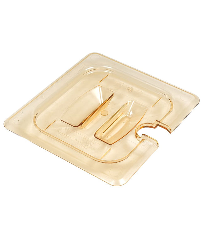 Cambro 60HPCHN150 Nắp Khay Thực Phẩm H-Pan - Cỡ 1/6, Chống Dính, Có Rãnh Tay Cầm, Màu Hổ Phách