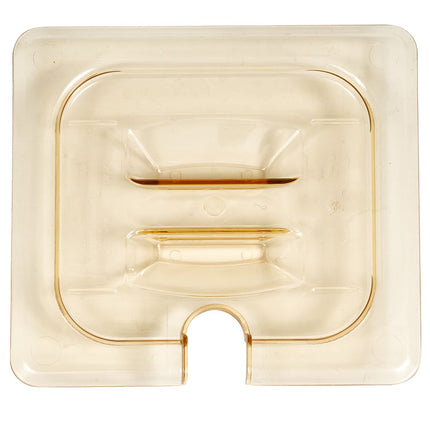 Cambro 60HPCHN150 Nắp Khay Thực Phẩm H-Pan - Cỡ 1/6, Chống Dính, Có Rãnh Tay Cầm, Màu Hổ Phách