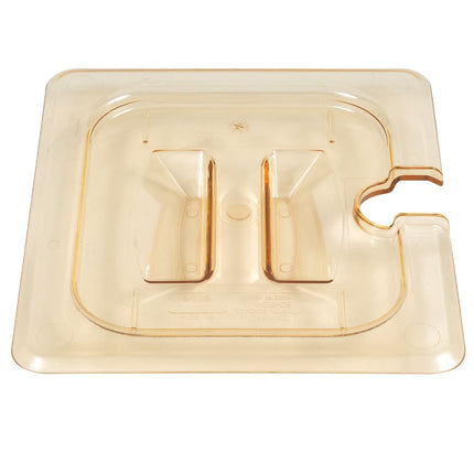 Cambro 60HPCHN150 Nắp Khay Thực Phẩm H-Pan - Cỡ 1/6, Chống Dính, Có Rãnh Tay Cầm, Màu Hổ Phách