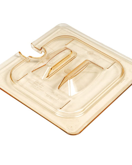 Cambro 60HPCHN150 Nắp Khay Thực Phẩm H-Pan - Cỡ 1/6, Chống Dính, Có Rãnh Tay Cầm, Màu Hổ Phách