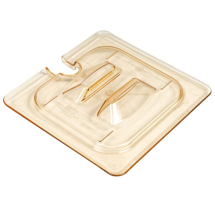 Cambro 60HPCHN150 Nắp Khay Thực Phẩm H-Pan - Cỡ 1/6, Chống Dính, Có Rãnh Tay Cầm, Màu Hổ Phách