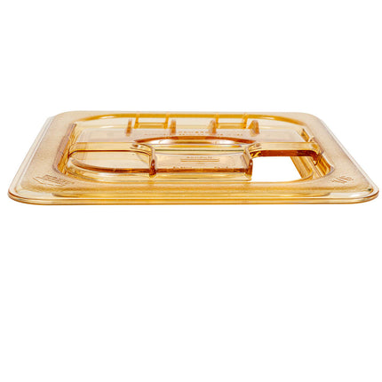 Cambro 60HPLN150 Nắp Khay Thức Ăn Nóng FlipLid - Cỡ 1/6, Có Rãnh, Bản Lề, Màu Hổ Phách
