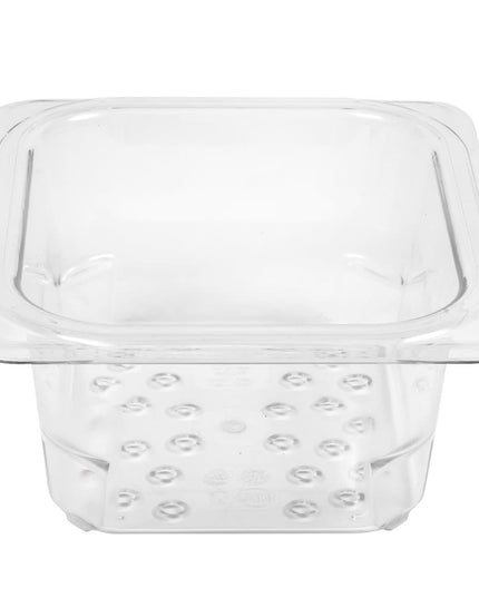 Rổ Lọc Camwear Cambro 63CLRCW135 - Kích Thước 1/6, Sâu 7.6 cm, Trong Suốt