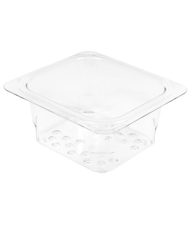 Rổ Lọc Camwear Cambro 63CLRCW135 - Kích Thước 1/6, Sâu 7.6 cm, Trong Suốt