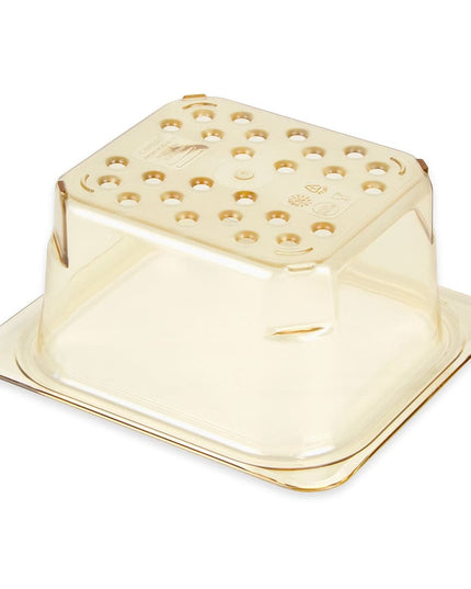 Cambro 63CLRHP150 Rổ Lọc H-Pan - Kích Thước 1/6, Sâu 7.6 cm, Màu Hổ Phách