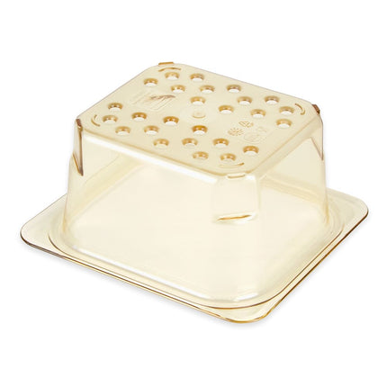 Cambro 63CLRHP150 Rổ Lọc H-Pan - Kích Thước 1/6, Sâu 7.6 cm, Màu Hổ Phách