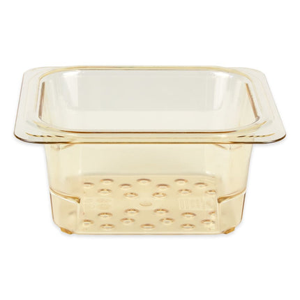 Cambro 63CLRHP150 Rổ Lọc H-Pan - Kích Thước 1/6, Sâu 7.6 cm, Màu Hổ Phách