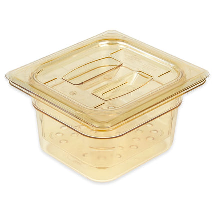 Cambro 63CLRHP150 Rổ Lọc H-Pan - Kích Thước 1/6, Sâu 7.6 cm, Màu Hổ Phách