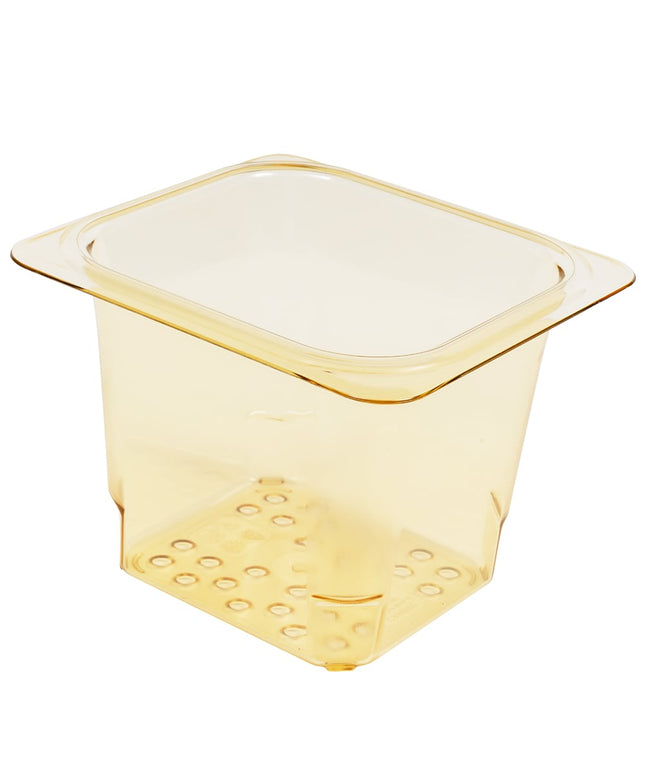 Cambro 65CLRHP150 Rổ Lọc H-Pan - Kích Thước 1/6, Sâu 12.7 cm, Màu Hổ Phách