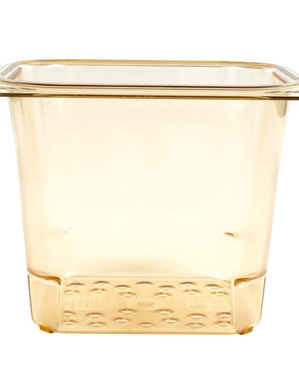 Cambro 65CLRHP150 Rổ Lọc H-Pan - Kích Thước 1/6, Sâu 12.7 cm, Màu Hổ Phách