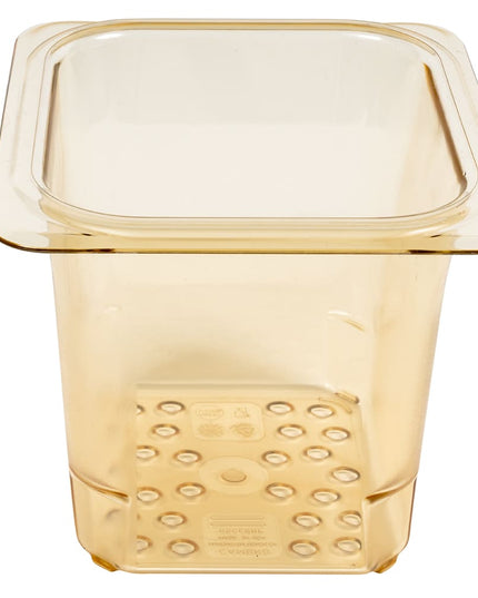 Cambro 65CLRHP150 Rổ Lọc H-Pan - Kích Thước 1/6, Sâu 12.7 cm, Màu Hổ Phách