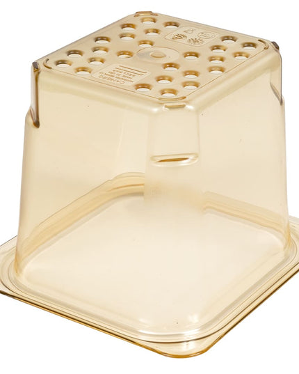 Cambro 65CLRHP150 Rổ Lọc H-Pan - Kích Thước 1/6, Sâu 12.7 cm, Màu Hổ Phách
