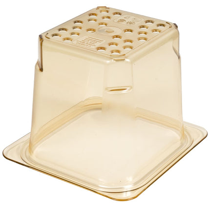 Cambro 65CLRHP150 Rổ Lọc H-Pan - Kích Thước 1/6, Sâu 12.7 cm, Màu Hổ Phách