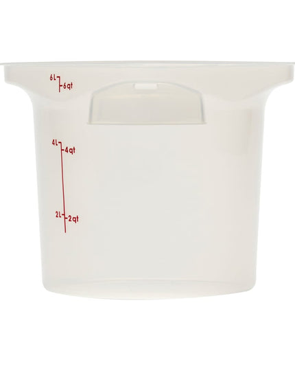 Hộp Đựng Thực Phẩm Tròn CamRound® FreshPro Cambro 6RFSPROPP190 5.7 lít - Polypropylene, Trong Mờ