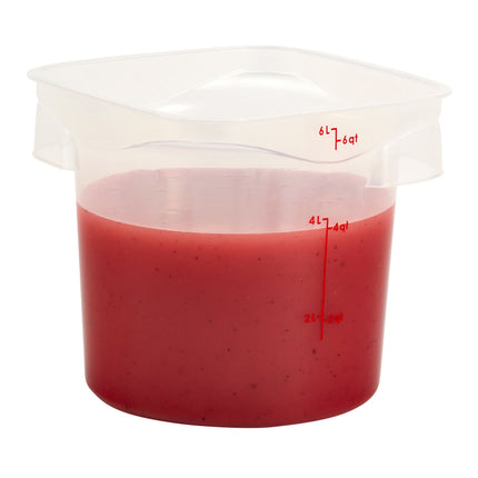 Hộp Đựng Thực Phẩm Tròn CamRound® FreshPro Cambro 6RFSPROPP190 5.7 lít - Polypropylene, Trong Mờ
