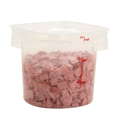 Hộp Đựng Thực Phẩm Tròn CamRound® FreshPro Cambro 6RFSPROPP190 5.7 lít - Polypropylene, Trong Mờ