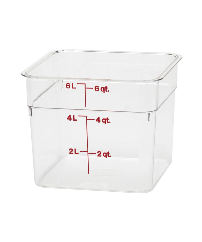 Cambro 6SFSCW135 Hộp Đựng Thực Phẩm Vuông 5.7 lít - CamSquare®, Polycarbonate, Trong Suốt