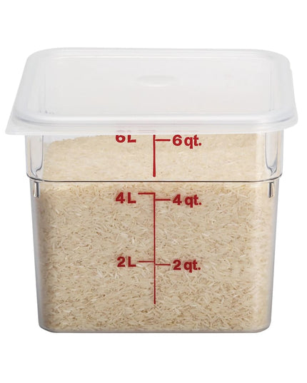 Cambro 6SFSCW135 Hộp Đựng Thực Phẩm Vuông 5.7 lít - CamSquare®, Polycarbonate, Trong Suốt