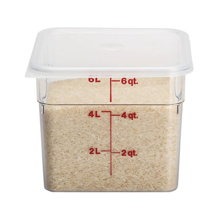 Cambro 6SFSCW135 Hộp Đựng Thực Phẩm Vuông 5.7 lít - CamSquare®, Polycarbonate, Trong Suốt