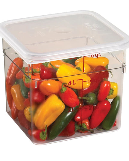 Cambro 6SFSCW135 Hộp Đựng Thực Phẩm Vuông 5.7 lít - CamSquare®, Polycarbonate, Trong Suốt