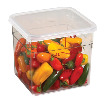 Cambro 6SFSCW135 Hộp Đựng Thực Phẩm Vuông 5.7 lít - CamSquare®, Polycarbonate, Trong Suốt