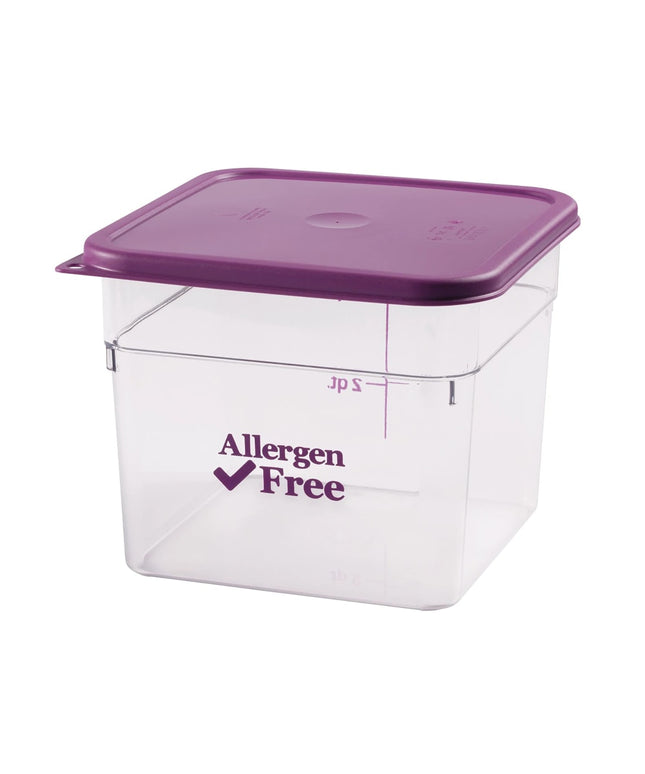 Cambro 6SFSCW441 Hộp Đựng Thực Phẩm Vuông 5.7 lít - CamSquare®, Không Gây Dị Ứng, Polycarbonate, Trong Suốt
