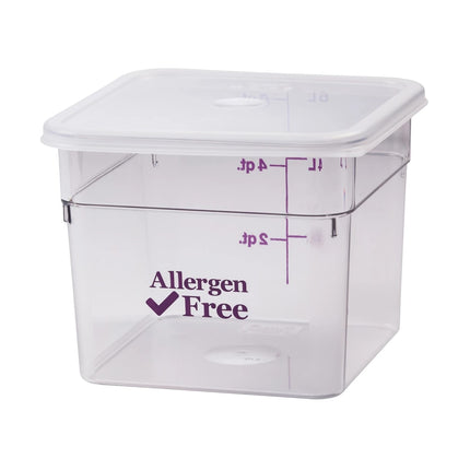 Cambro 6SFSCW441 Hộp Đựng Thực Phẩm Vuông 5.7 lít - CamSquare®, Không Gây Dị Ứng, Polycarbonate, Trong Suốt