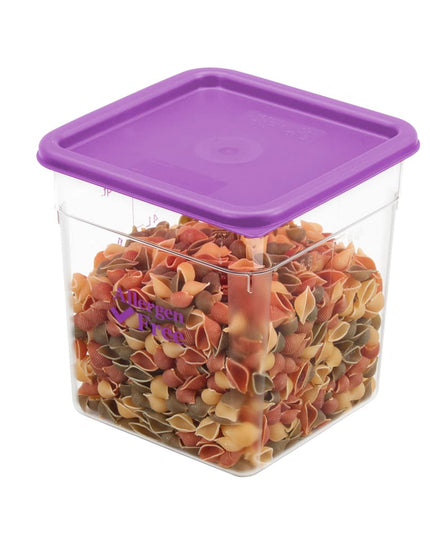 Cambro 6SFSCW441 Hộp Đựng Thực Phẩm Vuông 5.7 lít - CamSquare®, Không Gây Dị Ứng, Polycarbonate, Trong Suốt