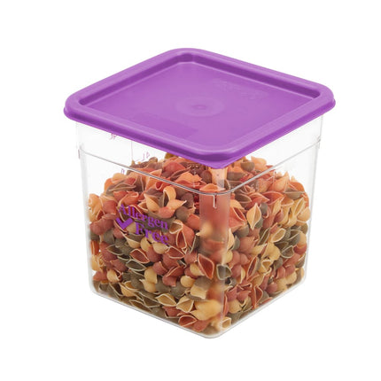 Cambro 6SFSCW441 Hộp Đựng Thực Phẩm Vuông 5.7 lít - CamSquare®, Không Gây Dị Ứng, Polycarbonate, Trong Suốt