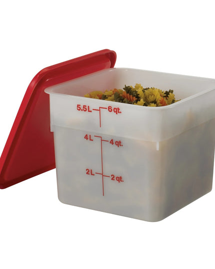 Cambro 6SFSP148 Hộp Đựng Thực Phẩm Vuông 5.7 lít - CamSquare®, Trắng Tự Nhiên