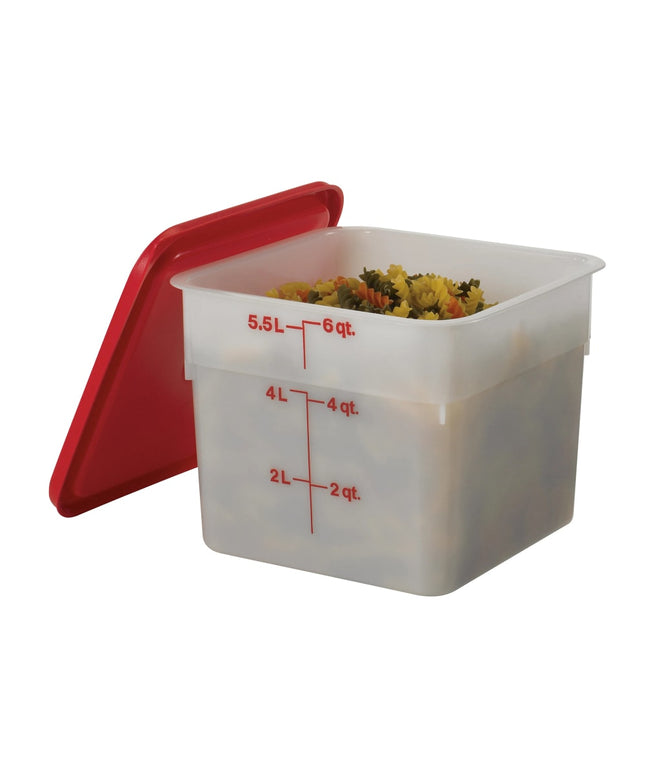 Cambro 6SFSP148 Hộp Đựng Thực Phẩm Vuông 5.7 lít - CamSquare®, Trắng Tự Nhiên