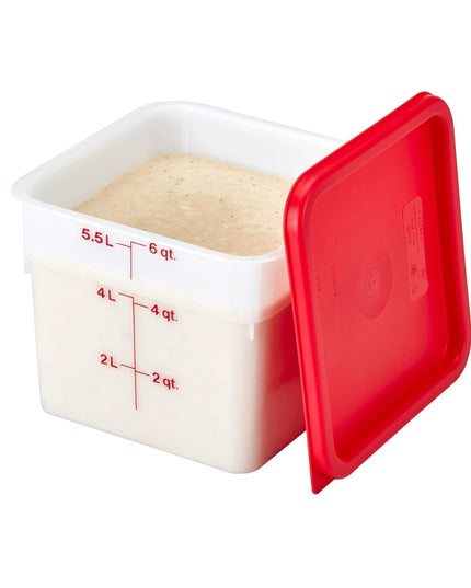 Cambro 6SFSP148 Hộp Đựng Thực Phẩm Vuông 5.7 lít - CamSquare®, Trắng Tự Nhiên