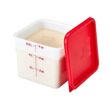 Cambro 6SFSP148 Hộp Đựng Thực Phẩm Vuông 5.7 lít - CamSquare®, Trắng Tự Nhiên