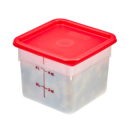 Cambro 6SFSP148 Hộp Đựng Thực Phẩm Vuông 5.7 lít - CamSquare®, Trắng Tự Nhiên