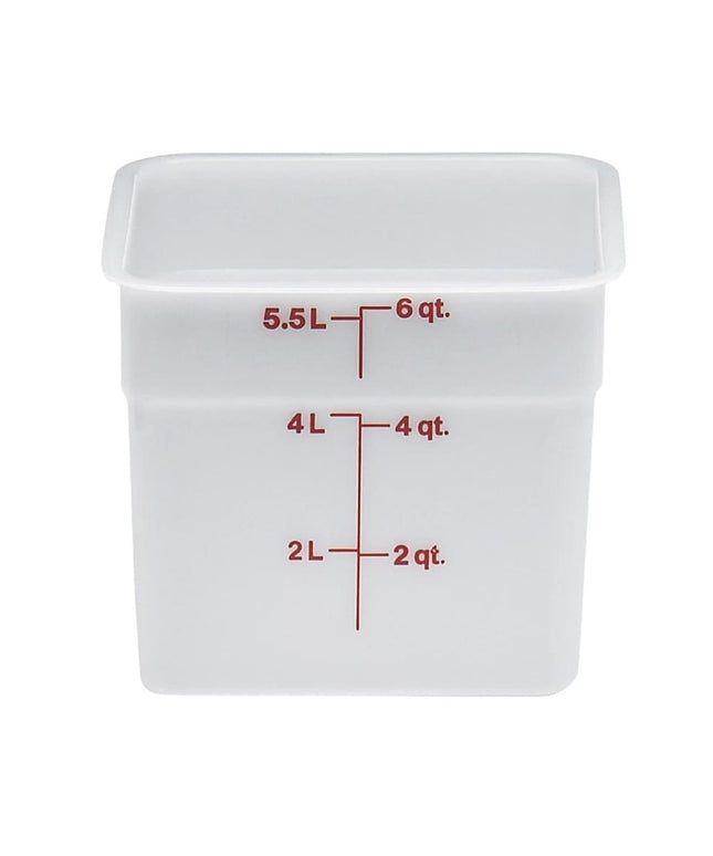 Cambro 6SFSP148 Hộp Đựng Thực Phẩm Vuông 5.7 lít - CamSquare®, Trắng Tự Nhiên