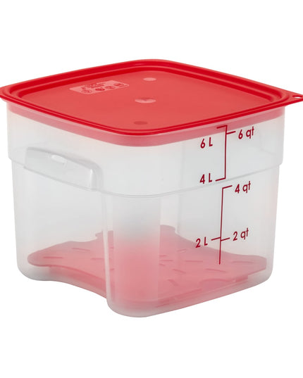 Hộp Đựng Thực Phẩm Vuông FreshPro Cambro 6SFSPROPP190 5.7 lít - CamSquare®, Polypropylene, Trong Mờ