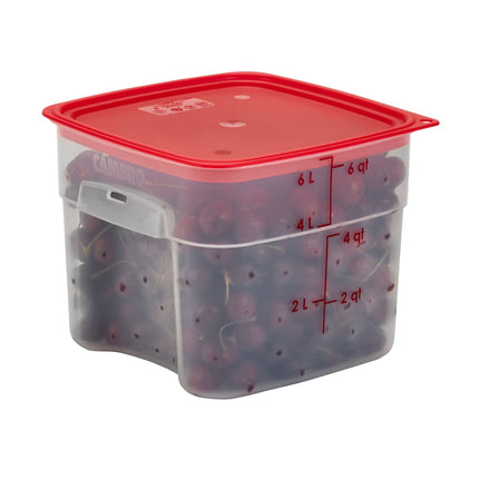 Hộp Đựng Thực Phẩm Vuông FreshPro Cambro 6SFSPROPP190 5.7 lít - CamSquare®, Polypropylene, Trong Mờ