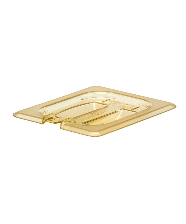 Cambro 80HPCHN150 H-Pan™ Nắp Khay Thực Phẩm Cỡ 1/8 Có Rãnh Tay Cầm, Màu Hổ Phách