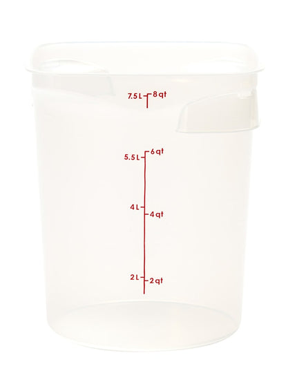 Cambro 8RFSPROPP190 Hộp Đựng Thực Phẩm Tròn CamRound® FreshPro 7.6 lít - Polypropylene, Trong Mờ