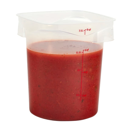 Cambro 8RFSPROPP190 Hộp Đựng Thực Phẩm Tròn CamRound® FreshPro 7.6 lít - Polypropylene, Trong Mờ