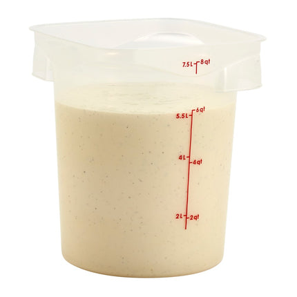 Cambro 8RFSPROPP190 Hộp Đựng Thực Phẩm Tròn CamRound® FreshPro 7.6 lít - Polypropylene, Trong Mờ